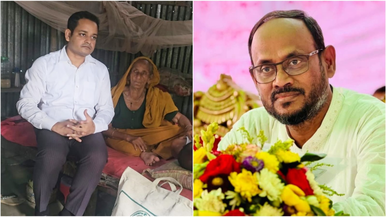নব্বই ছুঁইছুঁই জয়গুন বেওয়ার ঘরে প্রতিমন্ত্রীর উপহার